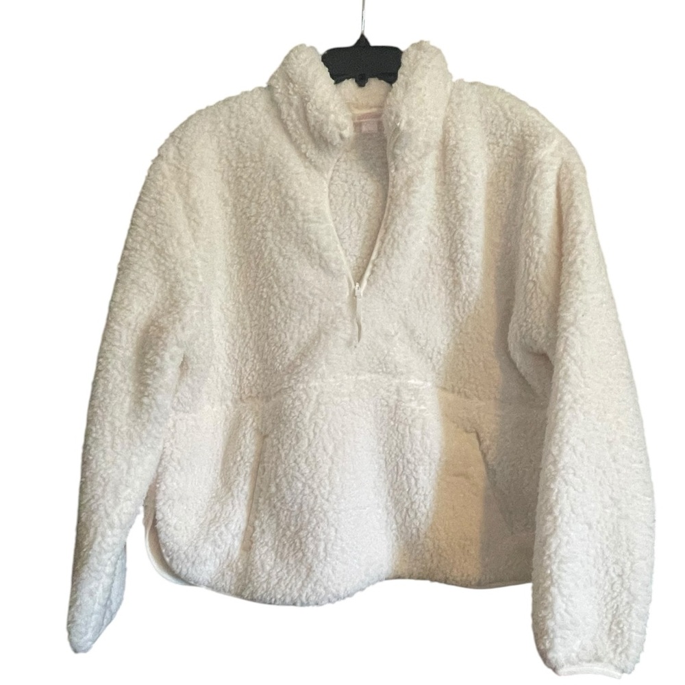 Women's Sherpa-like Matching Family Half Zip Pullover - Wondershop White/ivory L